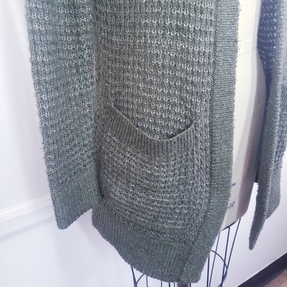 🌸 Michael Kors | Soft Olive Cardigan Sweater  Small - Picture 3 of 10
